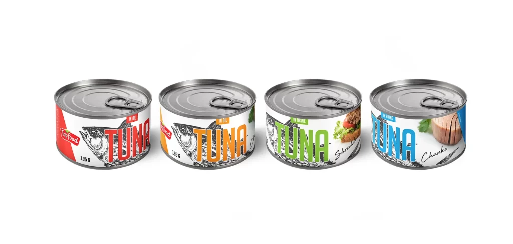 Canned Tuna Modern Colorful Illustration
