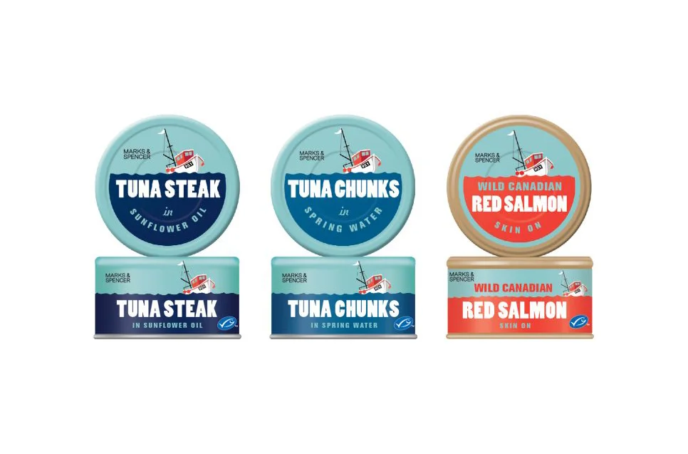 Canned Tuna Salmon Fish Packaging Design