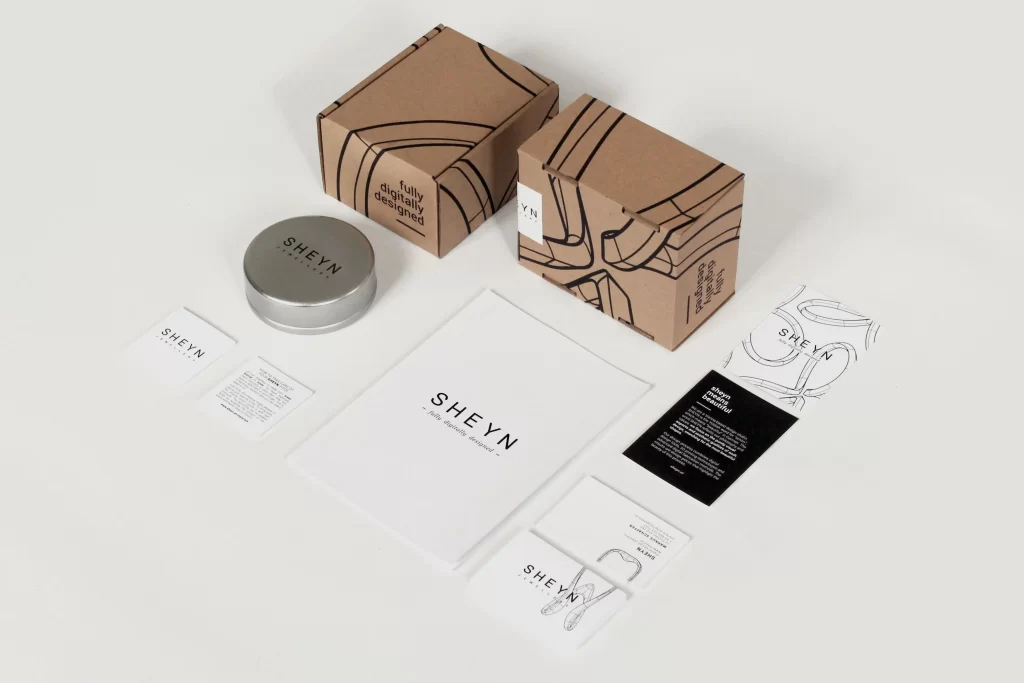 Cardboard Box Minimalist Black White Modern Design