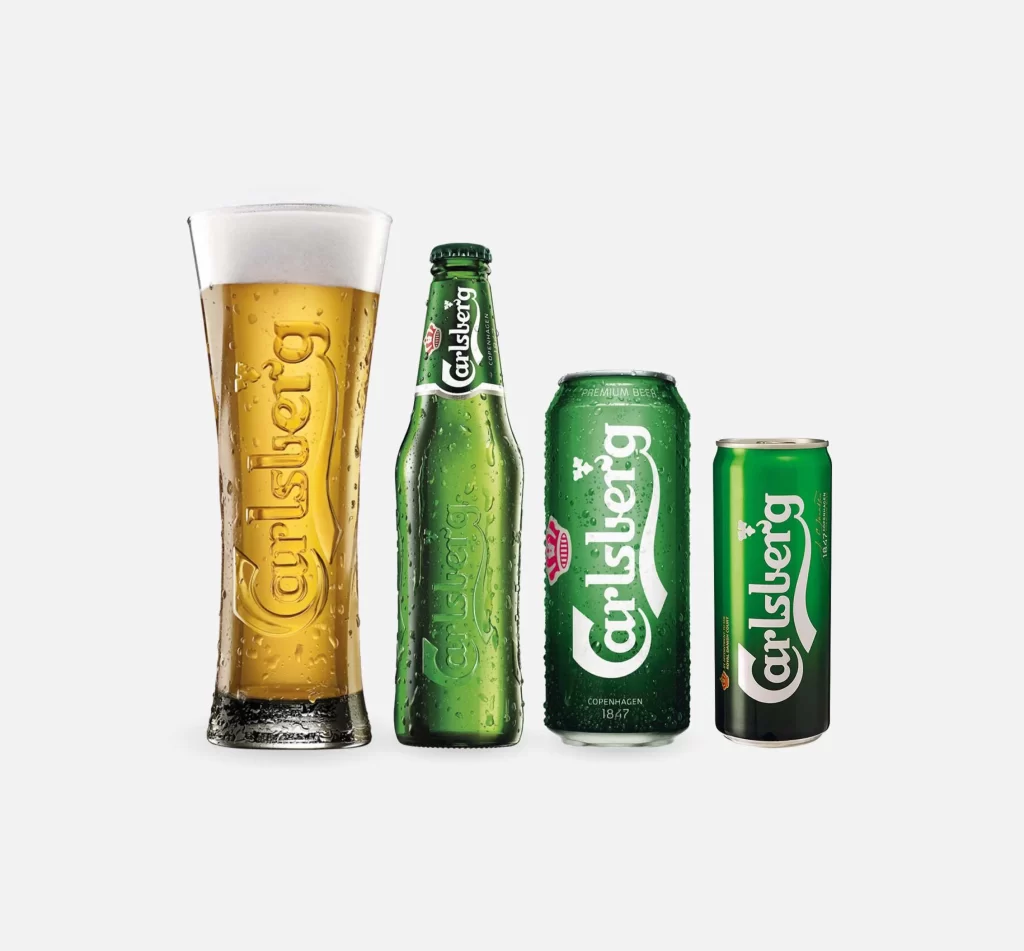 Carlsberg Beer Bottle Glass Can