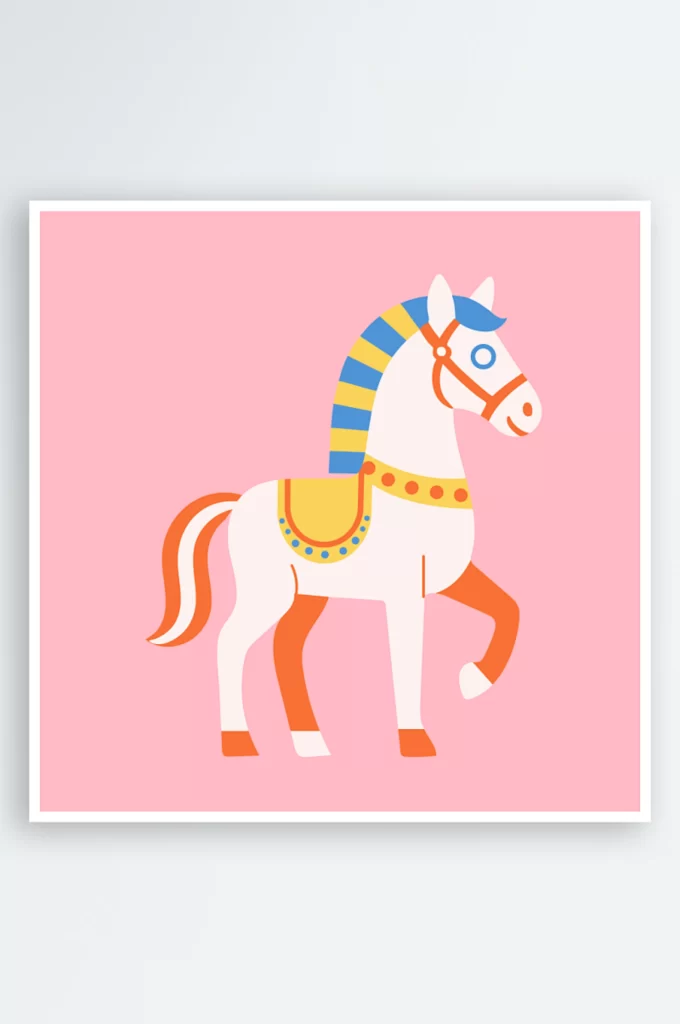Carousel Horse Illustration