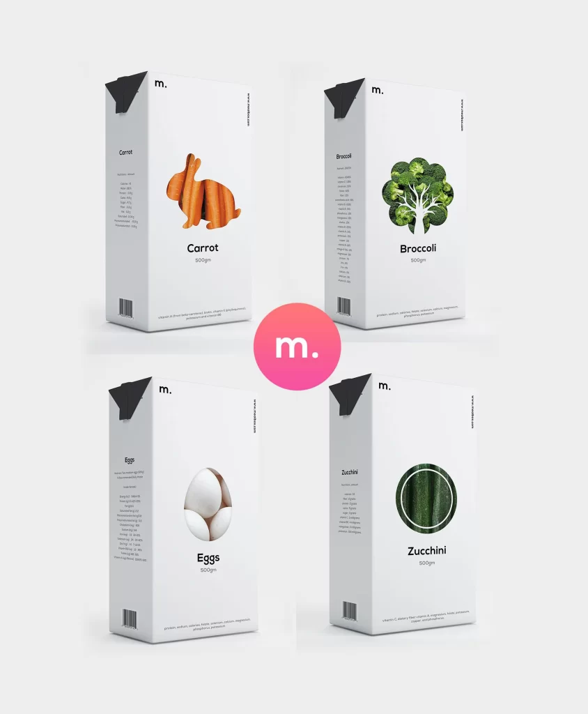 Carrot Dog Food Minimalist White Box Carrot Illustration