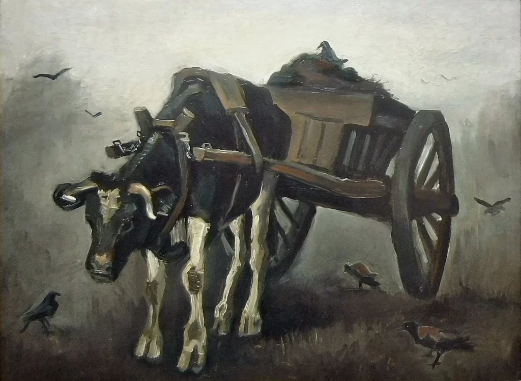 Cart with a Black Ox Van Gogh
