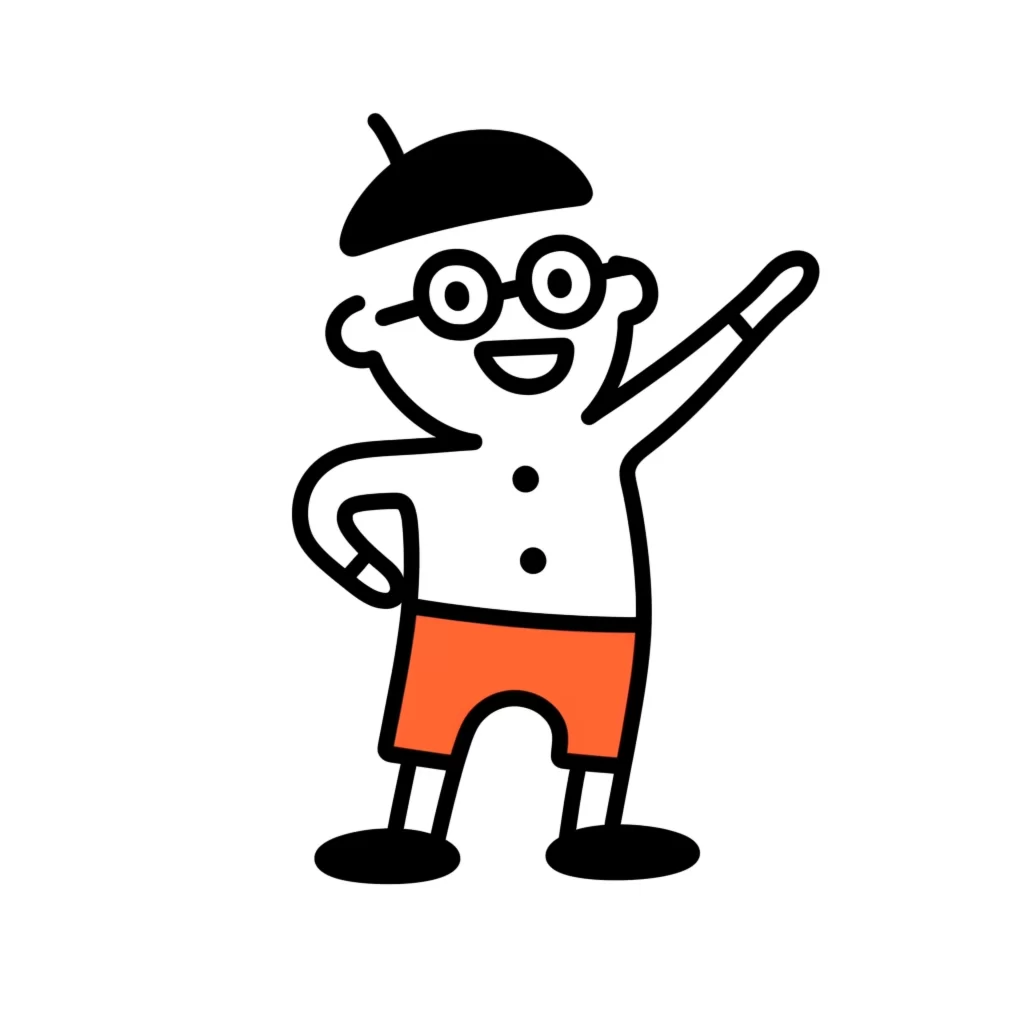 Cartoon Character Glasses Outfit Pose Expression