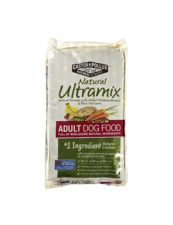 Castor Pollux Natural Ultramix Adult Dog Food Chicken Green Red