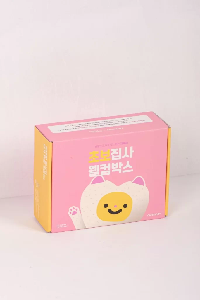 Cat Food Kitten Formula Pink Yellow Branding
