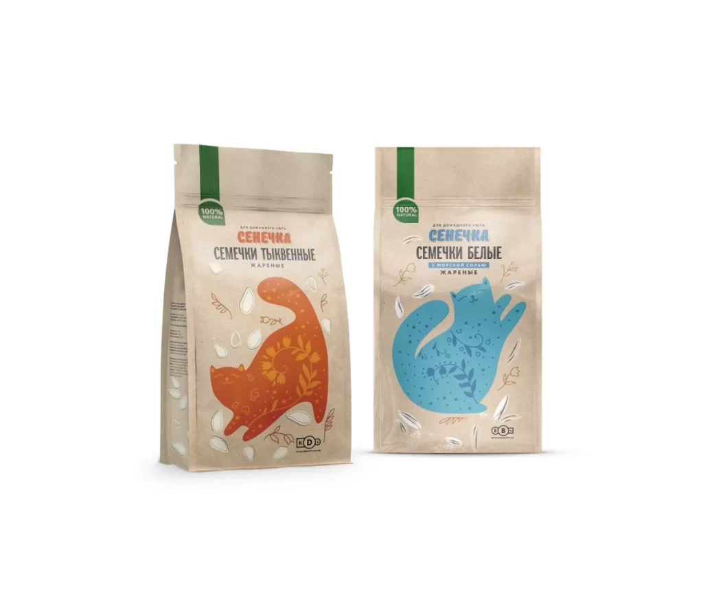 Cat Food Sunflower Seeds Natural Brown Blue