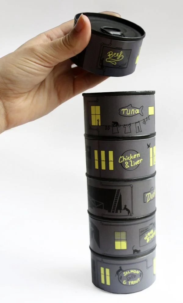 Cat Food Tuna Yellow Illustration