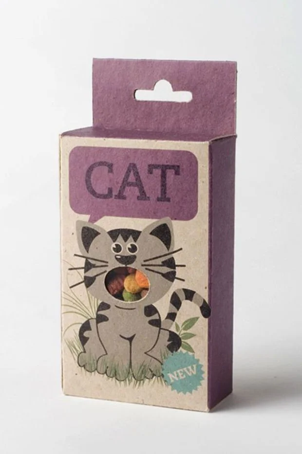 Cat Treats Purple Box Illustration