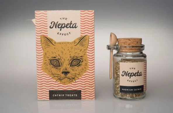 Catnip Treats Nepeta Effect Vintage Yellow Red