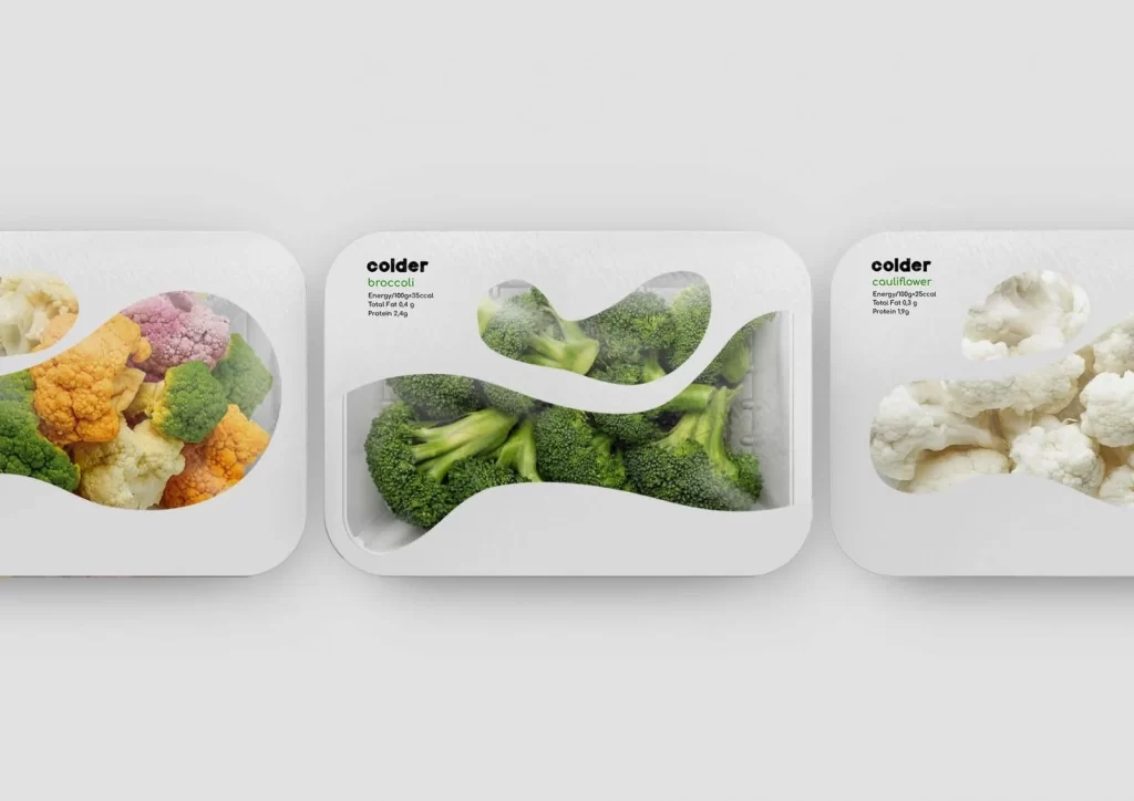 Cauliflower Broccoli Packaging Modern Design