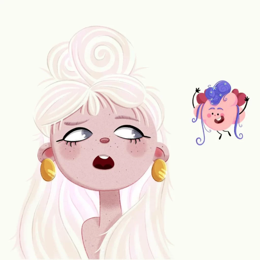 Character Fantasy Hair Earrings Expression Eleonore Pelluau