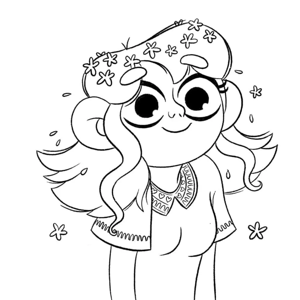 Character Hair Flowers Smiling Outfit Eleonore Pelluau
