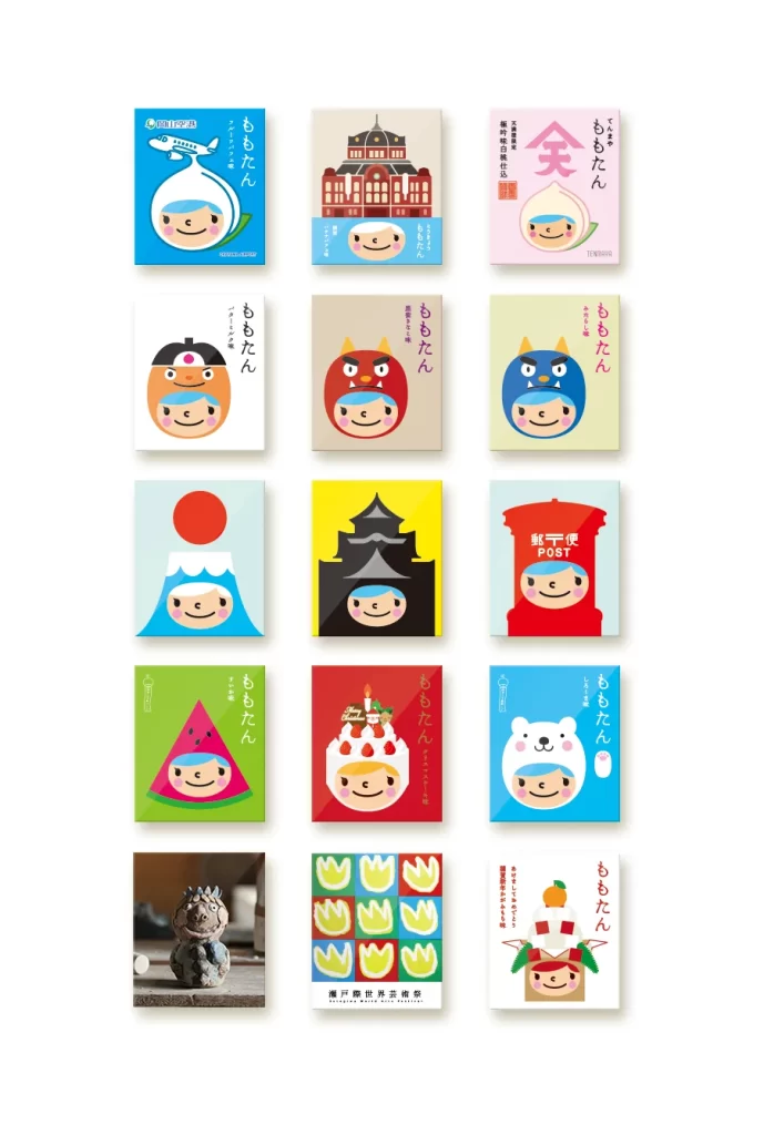 Character Illustration Colorful Japanese Culture Postcard Design