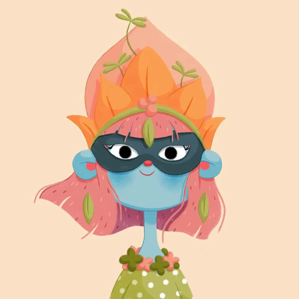 Character Illustration Fantasy Creature Nature Elements Colorful Design Eleonore Pelluau