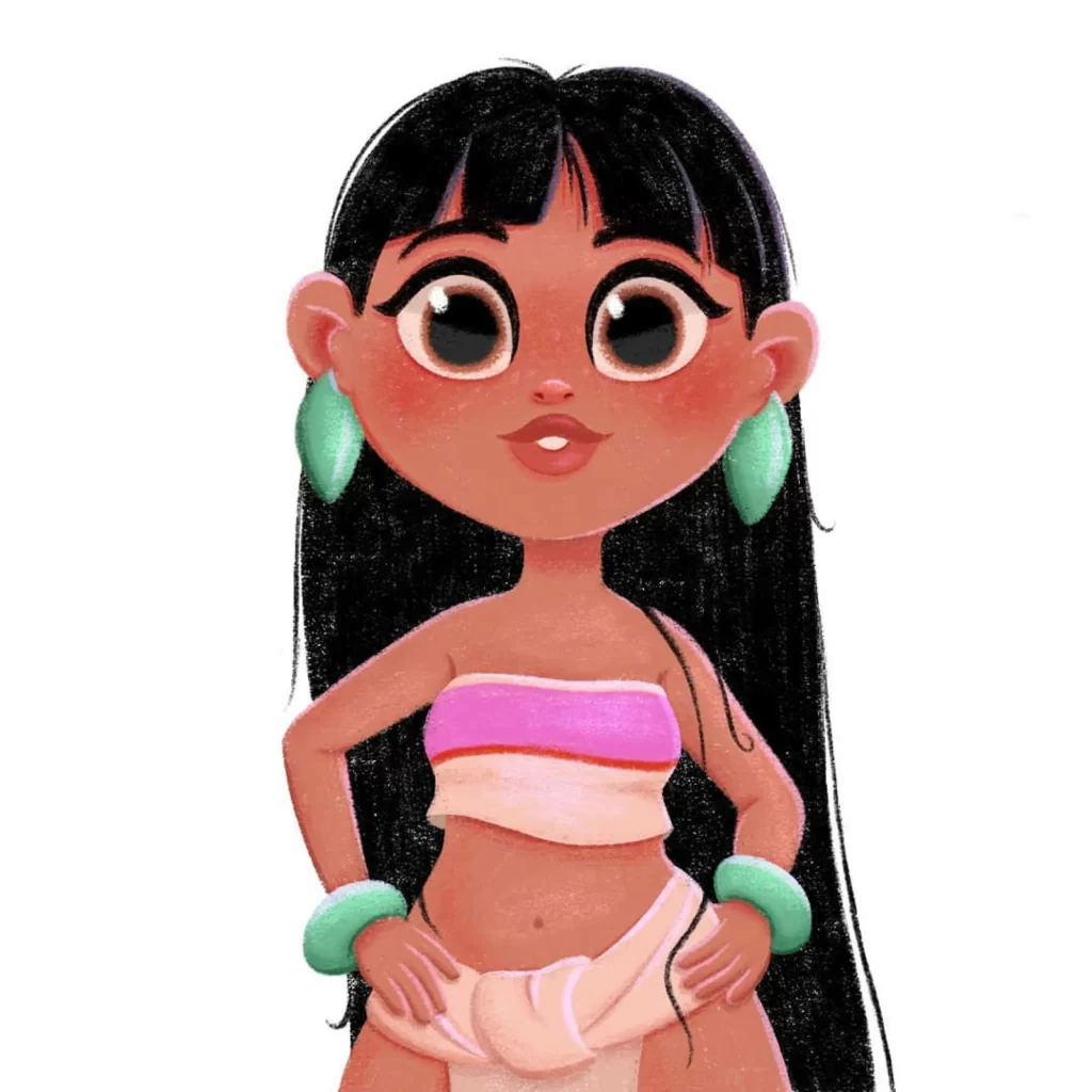 Character Illustration Girl Tropical Earrings Clothing Eleonore Pelluau