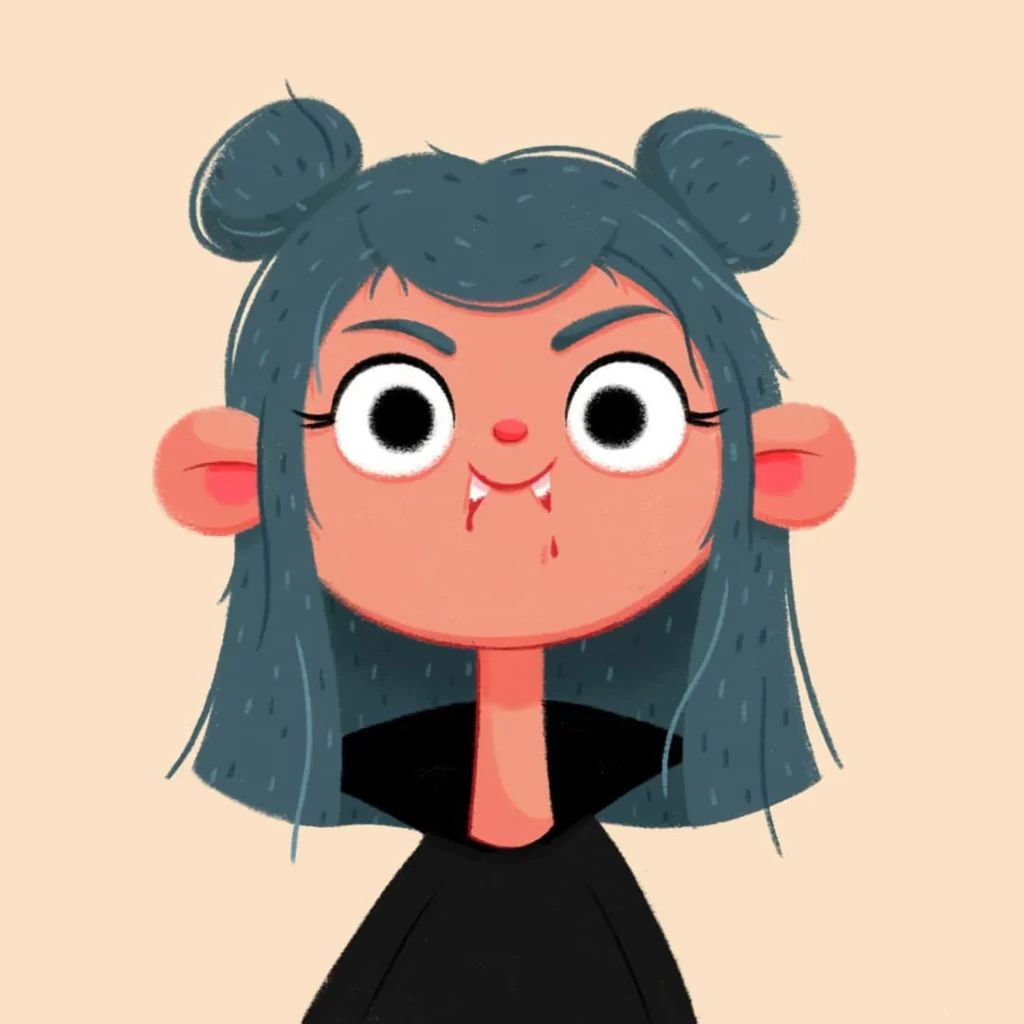 Character Illustration Vampire Hair Ears Eleonore Pelluau