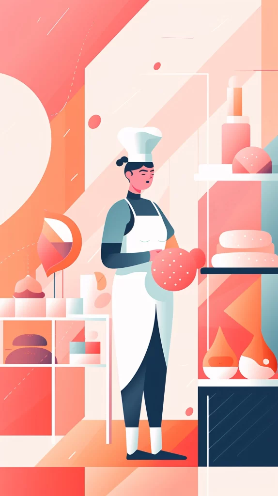 Chef White Apron Flat Illustration neutral Modern