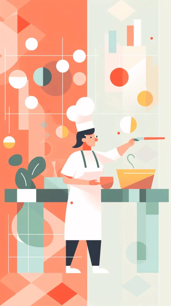 Chef White Apron Flat Illustration neutral Modern