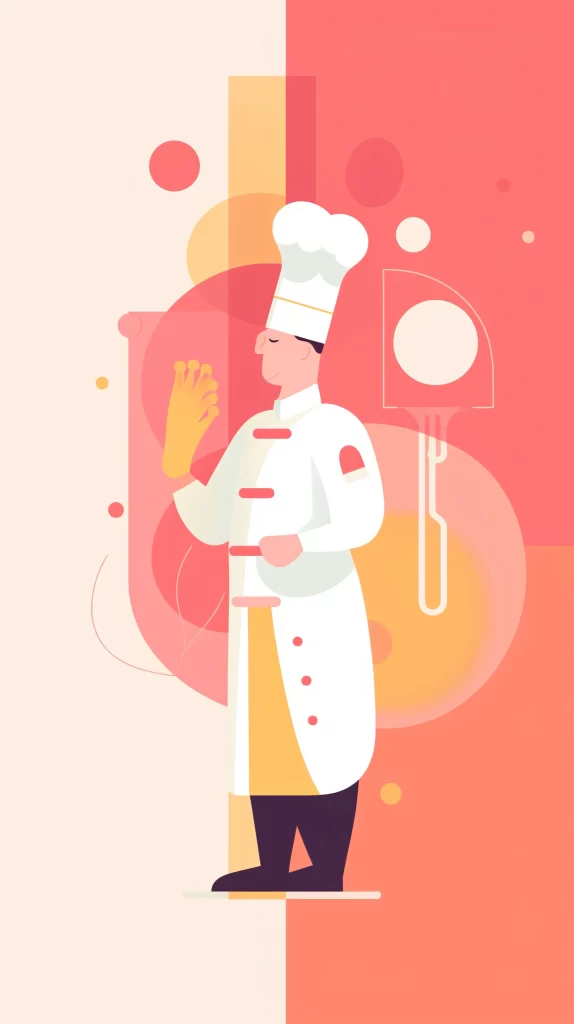 Chef White Uniform Flat Illustration neutral Modern