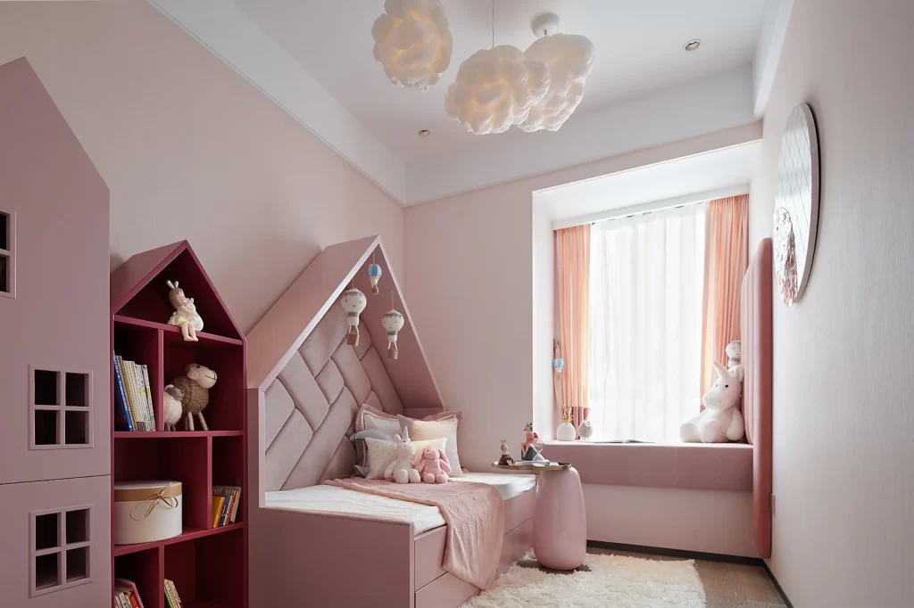 Children’s Bedroom Pink Soft Pastel Plush Toys Cloud Lights Cozy