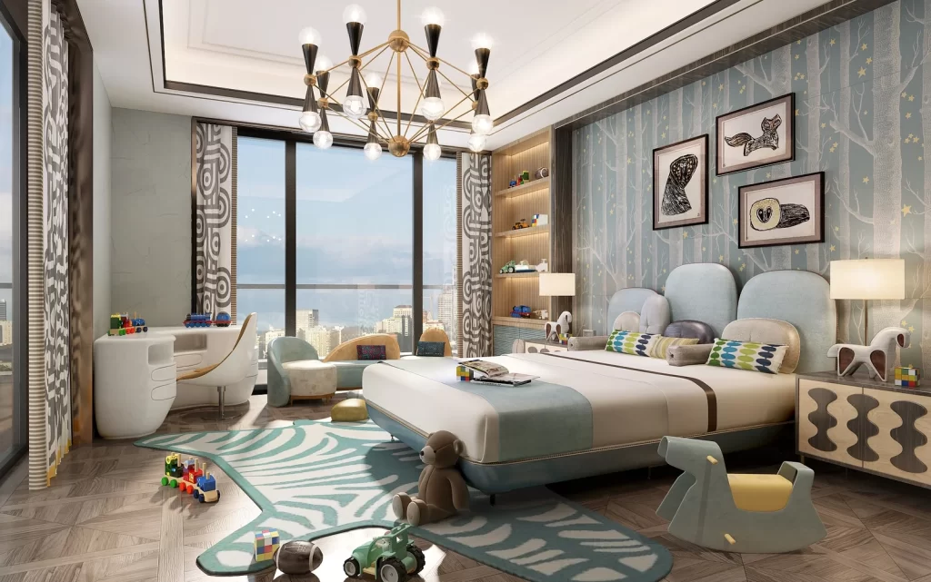 Childrens Bedroom Modern Playful Colorful Patterned Cozy