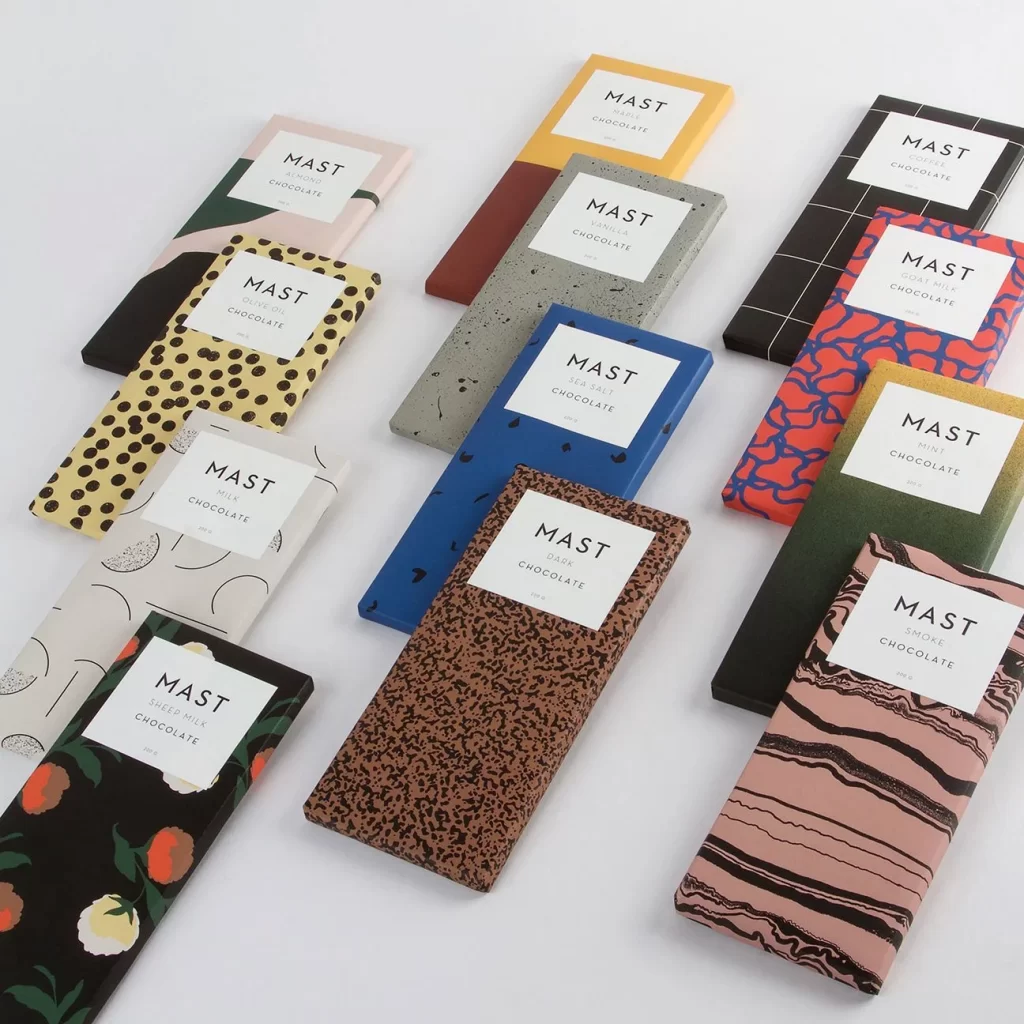 Chocolate Bars Colorful Patterns Modern Design