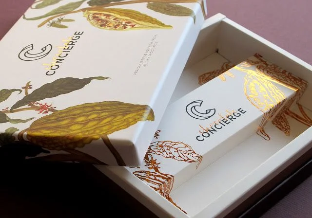 Chocolate Box Botanical Illustration Gold White Concierge Design