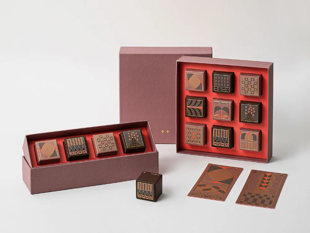 Chocolate Box Geometric Patterns Earthy Tones Elegant Design