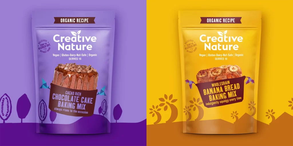 Chocolate Cake Baking Mix Purple Yellow Organic Nature