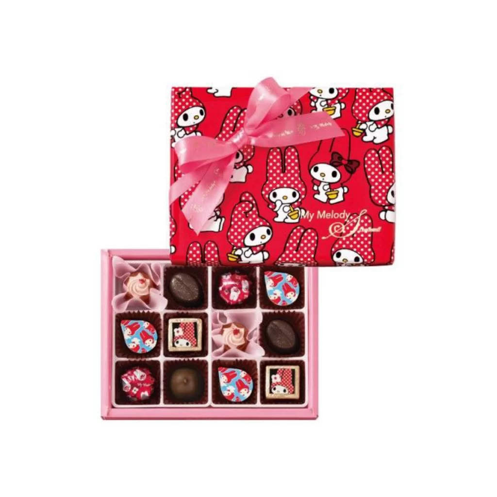 Chocolate Character Red Pink Polka Dots