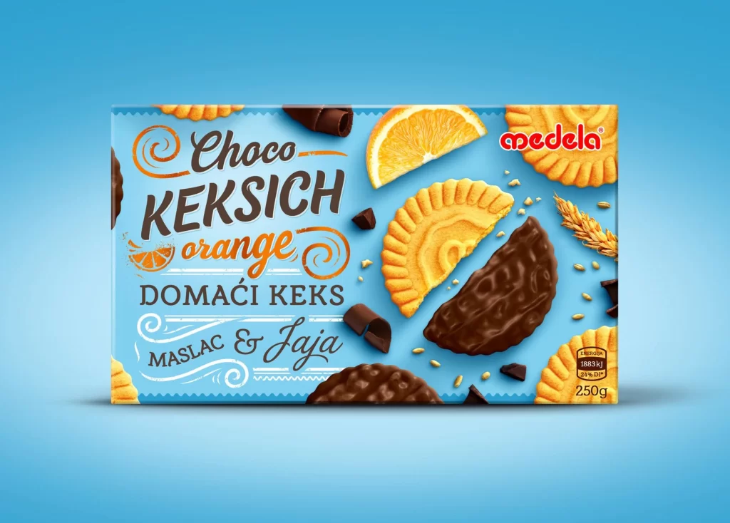 Chocolate Cookie Orange Colorful Illustrative Whimsical