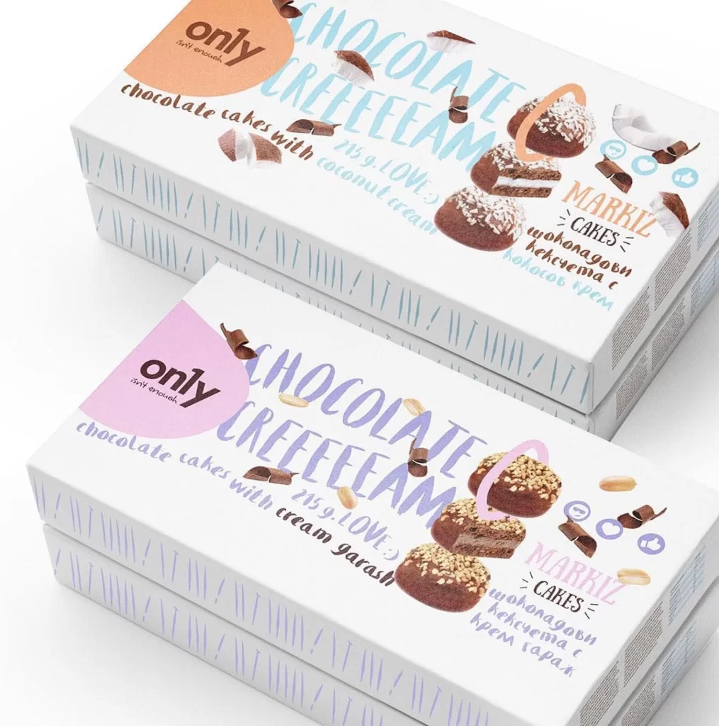Chocolate Cream Colorful Illustrative Vibrant Textured