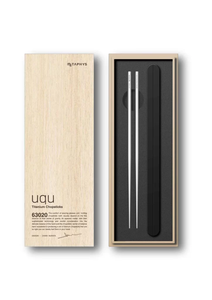 Chopsticks Titanium Minimalist Black Silver Elegant Design