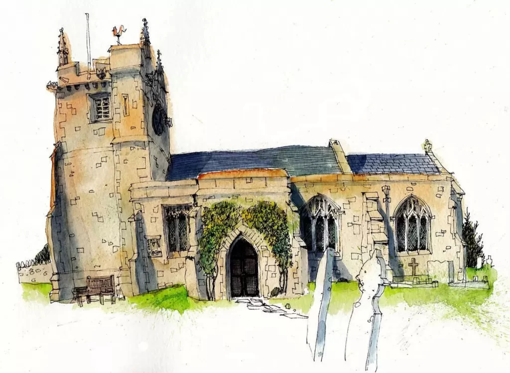 Church Architecture Gothic Style Tower Clock