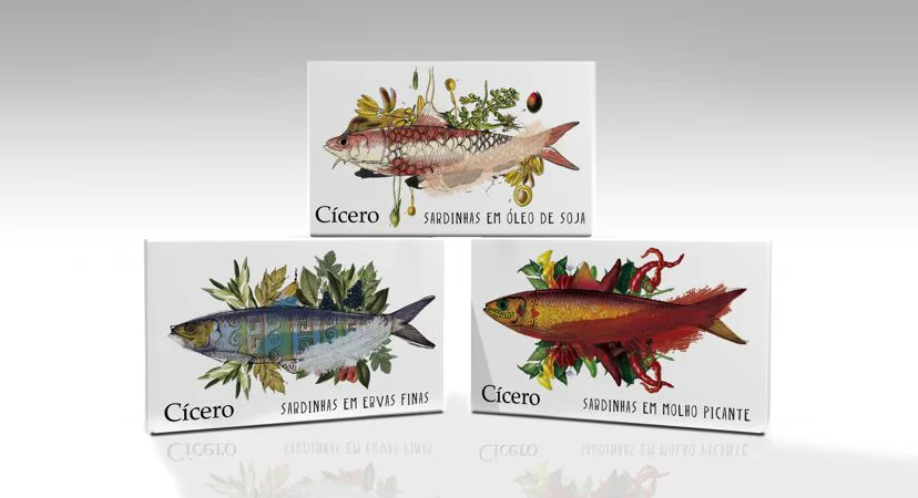 Cicero Sardines Artistic Illustration Colorful