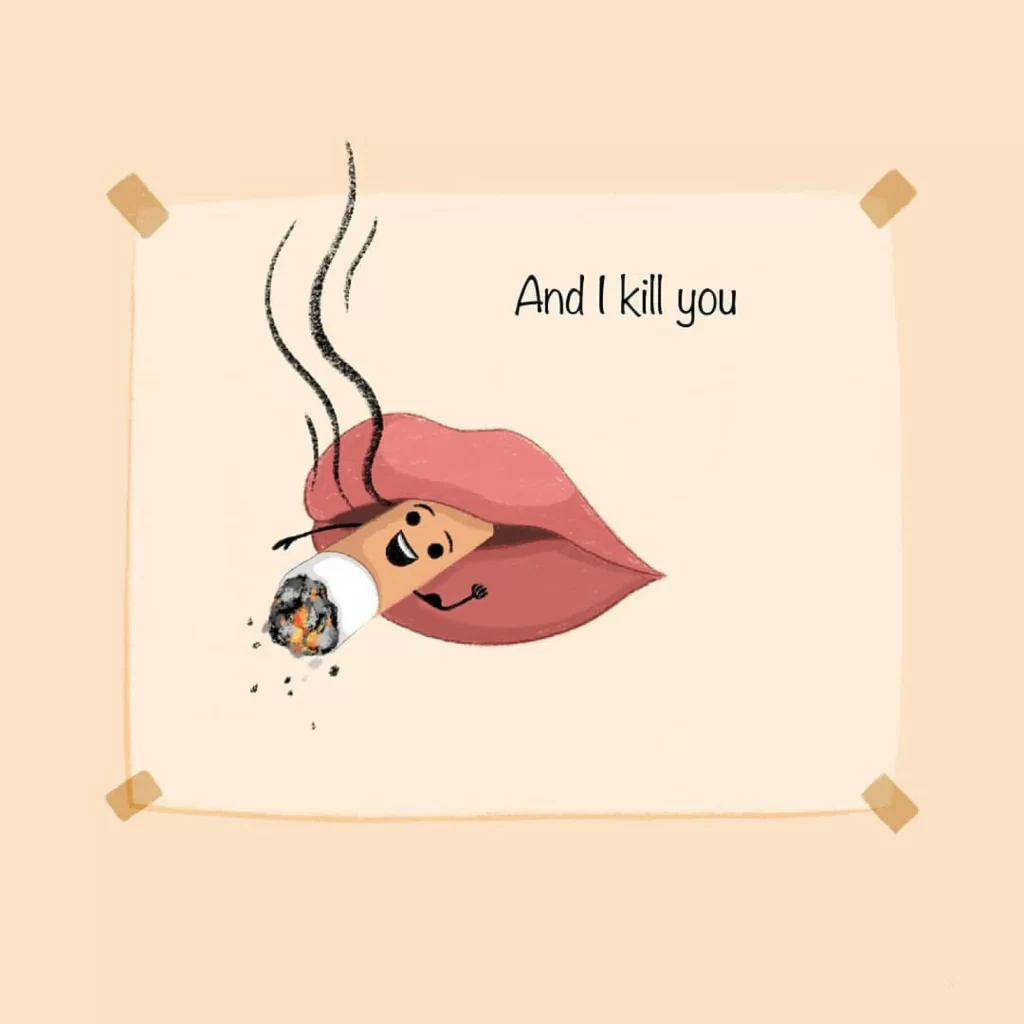 Cigarette Lips Smoke Kill Eleonore Pelluau