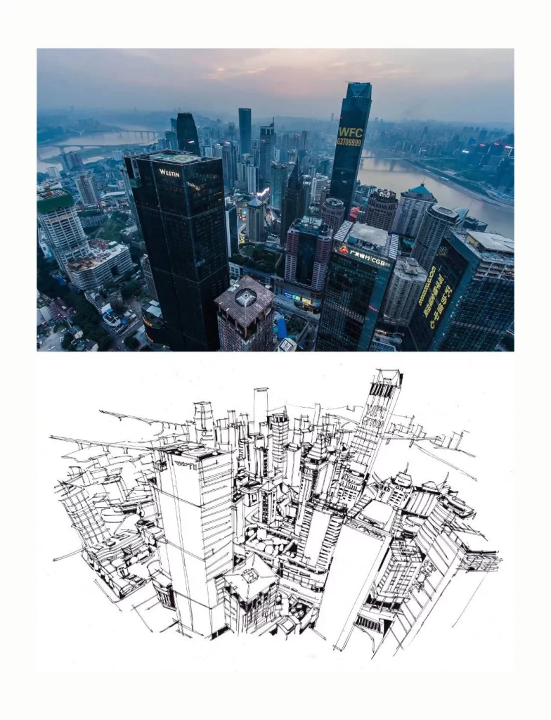 Cityscape Skyscrapers River Architecture Urban Mateusz Urbanowicz