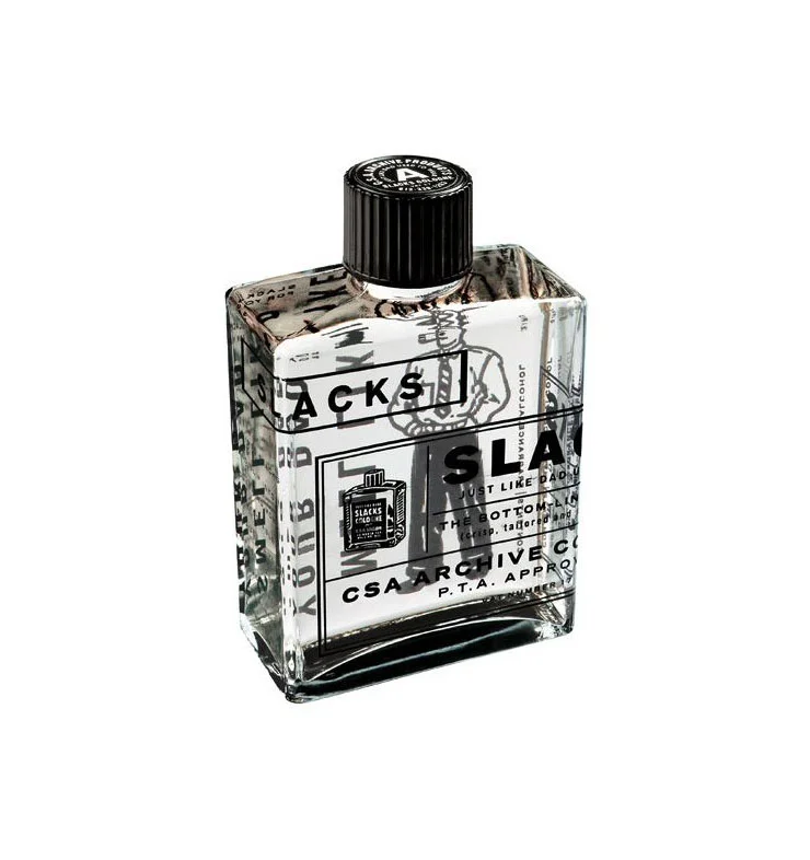 Clear Glass Bottle Black Label Typography Design