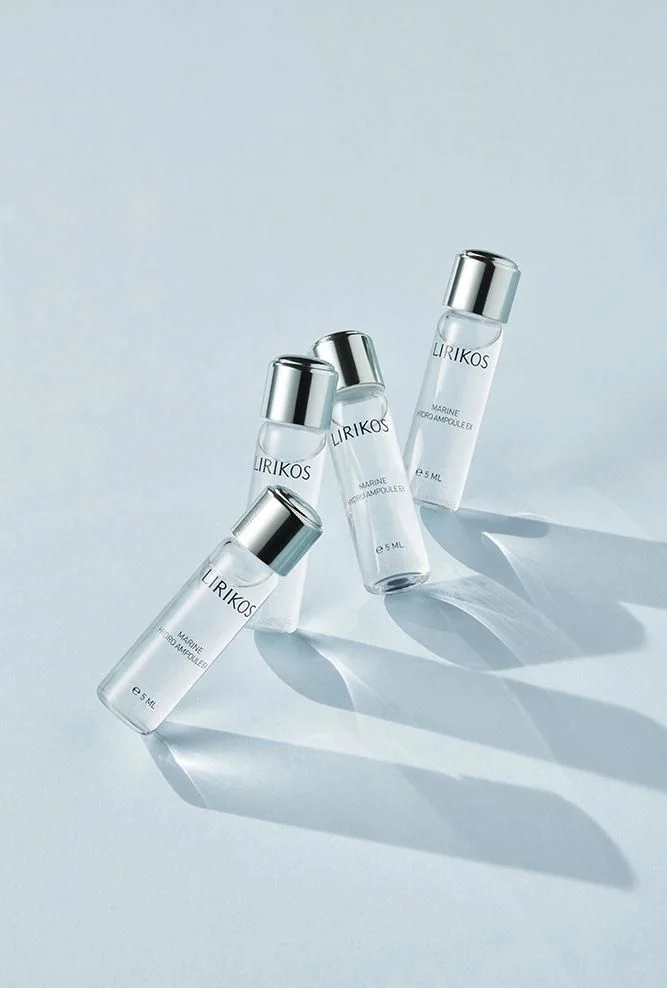 Clear Glass Serum Bottle Silver Cap Modern Minimalist Design