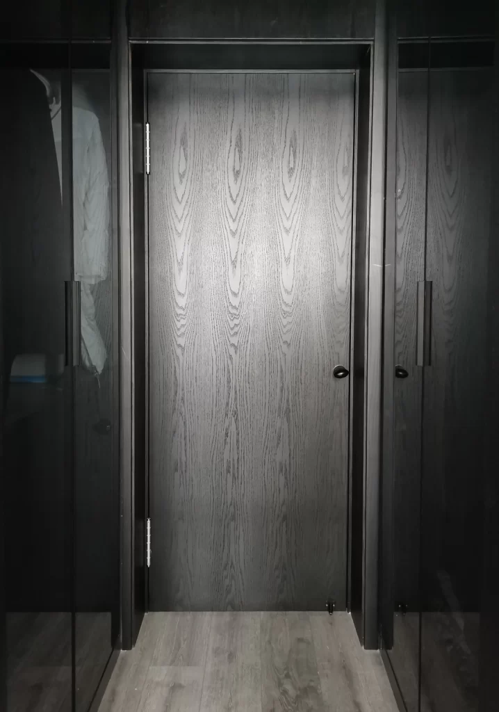 Closet Contemporary Dark Wood Neutral Tones