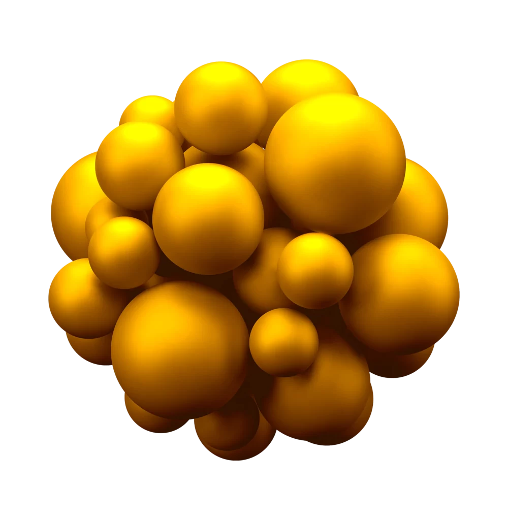 Cluster Spheres Yellow 3D Model