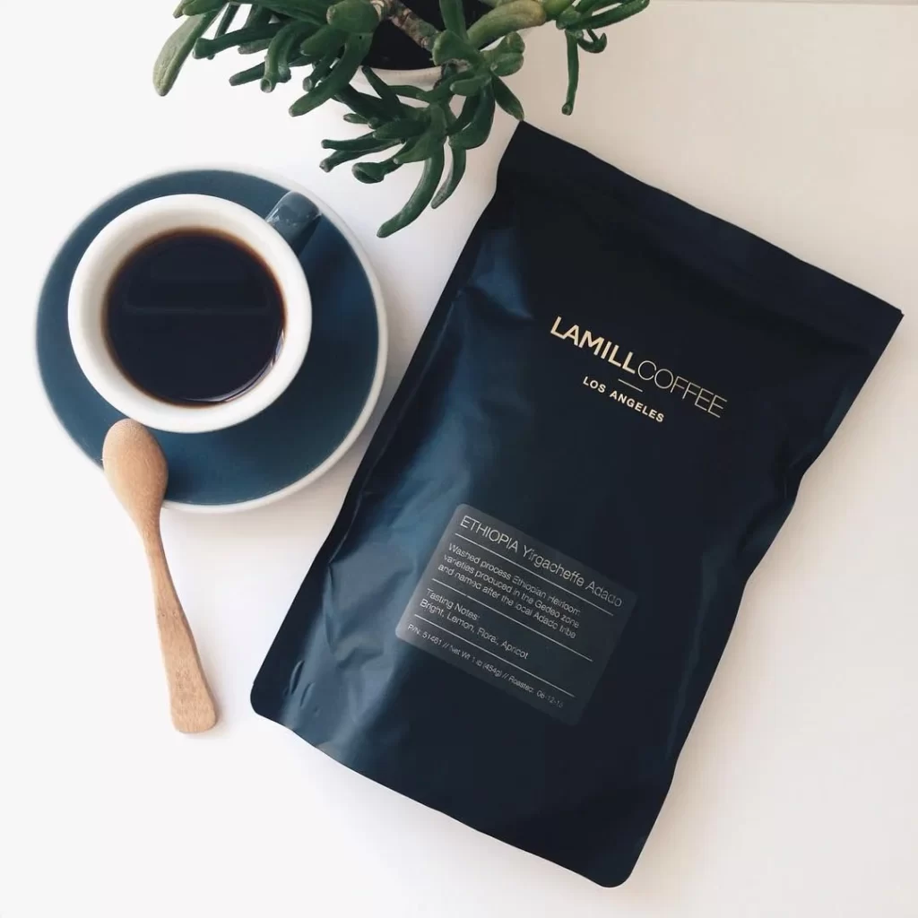 Coffee Bag Black Gold Minimalist Label Design