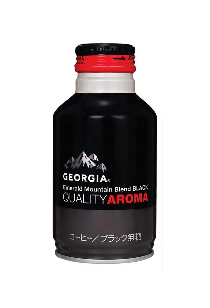 Coffee Can Black Red Mountain Quality Aroma Design