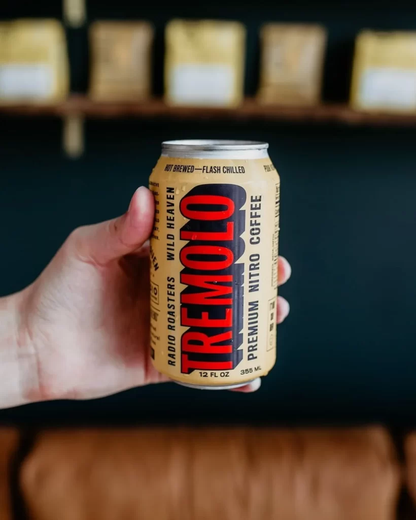 Coffee Can Yellow Red Black Premium Nitro Coffee Design
