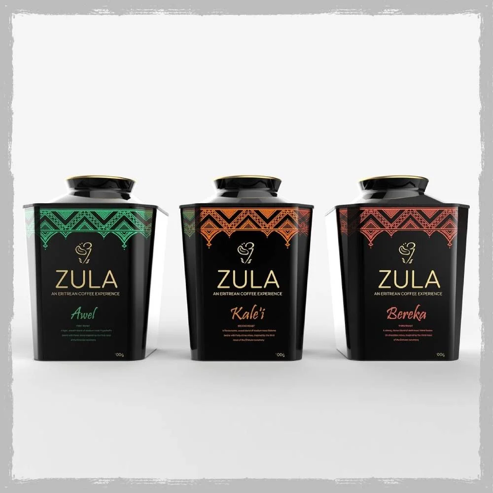 Coffee Packaging Black Gold Eritrean Minimalist Design