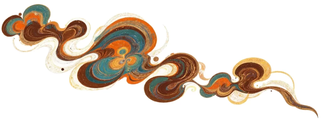 Colorful Flowing Organic Dunhuang Cloud Pattern