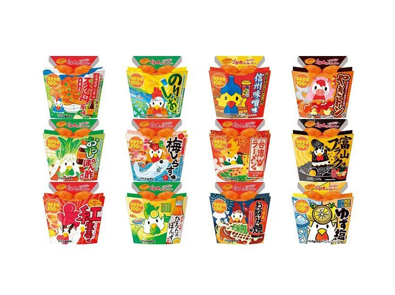 Colorful Illustrative Characters Various Flavors Instant Noodles