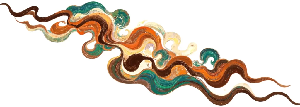 Colorful Organic Flowing Dunhuang Cloud Pattern