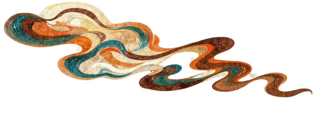 Colorful Organic Flowing Dunhuang Cloud Pattern